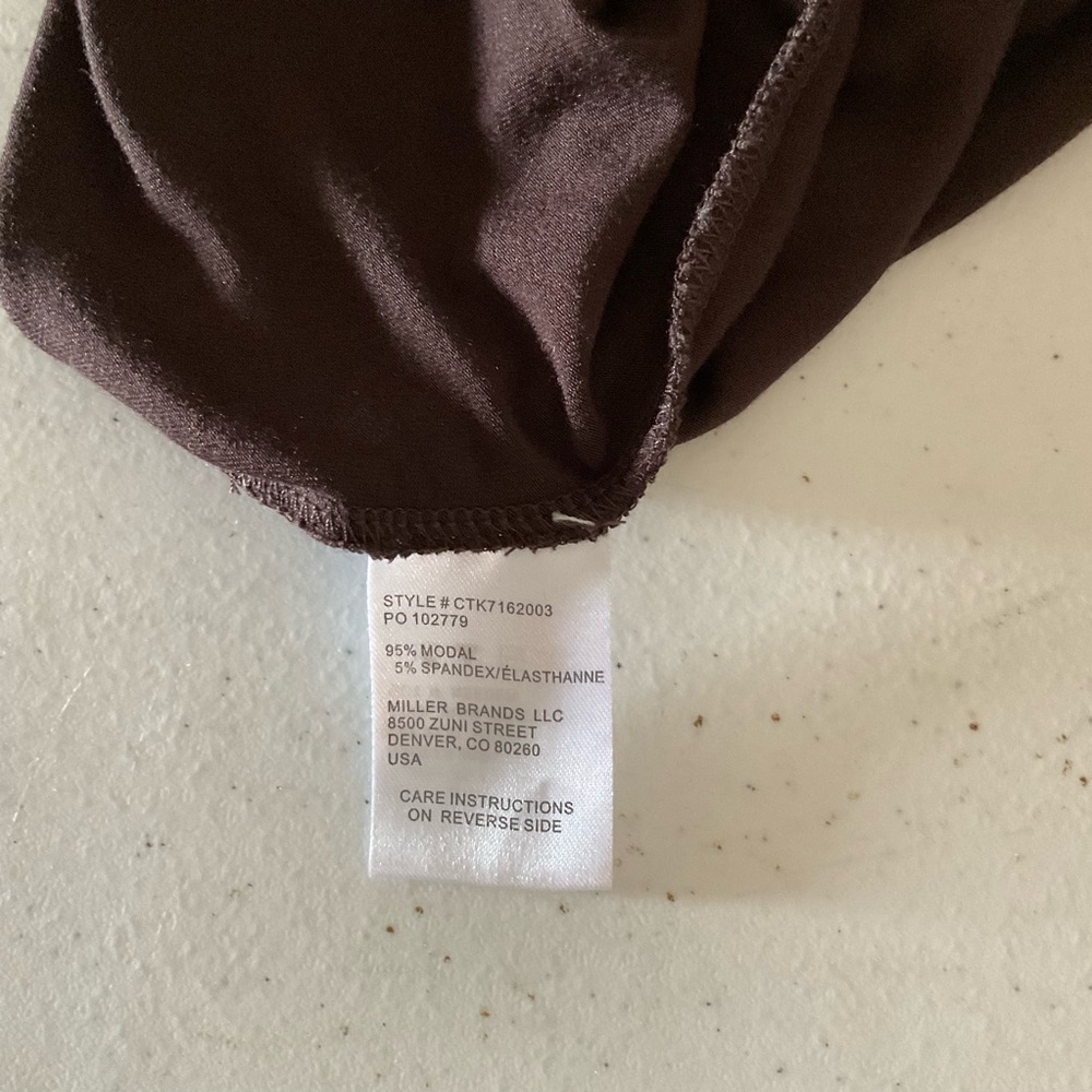 Cruel Denim Graphic Tee Stretch “Less Drama More Llama” Brown Raw Hem Size L - Picture 8 of 9